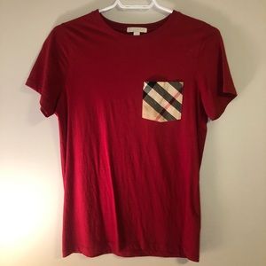 BURBERRY CHECK POCKET TEE SHIRT